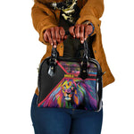 Angola Shoulder Handbag Multicolor Tribal Design and Vibrant Lion - African Pride