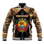 Mozambique Baseball Jacket Black Brown Tribal Design - African Pride
