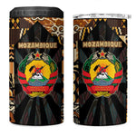 Mozambique 4 in 1 Can Cooler Tumbler Black Brown Tribal Design - African Pride