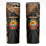 Mozambique Skinny Tumbler Black Brown Tribal Design - African Pride
