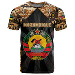 Mozambique T shirt Black Brown Tribal Design - African Pride