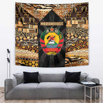 Mozambique Tapestry Black Brown Tribal Design - African Pride