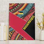 Mozambique Canvas Wall Art Red Black Geometric Design and Tribal Pattern - African Pride