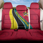 Mozambique Back Car Seat Cover Red Yellow Green Wave Design - African Pride