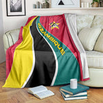 Mozambique Blanket Red Yellow Green Wave Design - African Pride