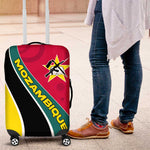 Mozambique Luggage Cover Red Yellow Green Wave Design - African Pride