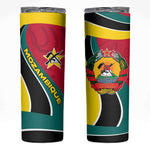 Mozambique Skinny Tumbler Red Yellow Green Wave Design - African Pride