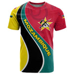 Mozambique T shirt Red Yellow Green Wave Design - African Pride