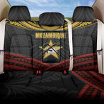 Mozambique Back Car Seat Cover Black Red Tribal Design Map - African Pride