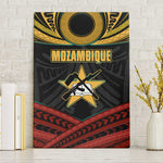 Mozambique Canvas Wall Art Black Red Tribal Design Map - African Pride
