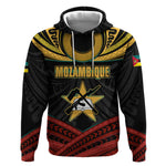 Mozambique Hoodie Black Red Tribal Design Map - African Pride