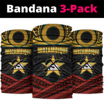 Mozambique Neck Gaiter Black Red Tribal Design Map - African Pride