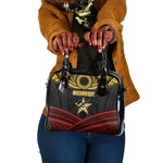 Mozambique Shoulder Handbag Black Red Tribal Design Map - African Pride