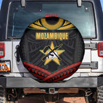 Mozambique Spare Tire Cover Black Red Tribal Design Map - African Pride