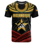 Mozambique T shirt Black Red Tribal Design Map - African Pride