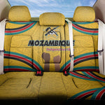 Mozambique Back Car Seat Cover Yellow Red Green Swirl Independence Day - African Pride