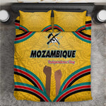 Mozambique Bedding Set Yellow Red Green Swirl Independence Day - African Pride