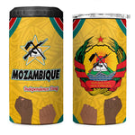 Mozambique 4 in 1 Can Cooler Tumbler Yellow Red Green Swirl Independence Day - African Pride