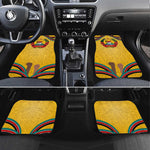 Mozambique Car Mats Yellow Red Green Swirl Independence Day - African Pride
