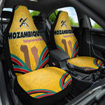 Mozambique Car Seat Cover Yellow Red Green Swirl Independence Day - African Pride