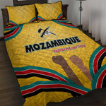 Mozambique Quilt Bed Set Yellow Red Green Swirl Independence Day - African Pride