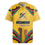 Mozambique Rugby Jersey Yellow Red Green Swirl Independence Day - African Pride