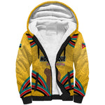 Mozambique Sherpa Hoodie Yellow Red Green Swirl Independence Day - African Pride