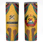 Mozambique Skinny Tumbler Yellow Red Green Swirl Independence Day - African Pride