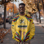 Mozambique Sweatshirt Yellow Red Green Swirl Independence Day - African Pride