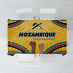 Mozambique Tablecloth Yellow Red Green Swirl Independence Day - African Pride