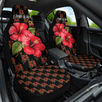 Uganda Car Seat Cover - Hibiscus Flower Pattern and The Pearl of Africa Text