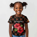 Uganda Kid T shirt - Hibiscus Flower Pattern and The Pearl of Africa Text