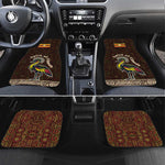 Uganda Car Mats - Grey Crowned Crane and Tribal Pattern Spirit of Uganda Theme
