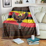 Uganda Blanket - Crested Crane and Rise and Shine Tribal Pattern Design