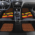 Uganda Car Mats - Crested Crane and Rise and Shine Tribal Pattern Design