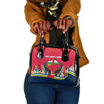 Central African Republic Shoulder Handbag Red Blue Green Tribal Design - African Pride
