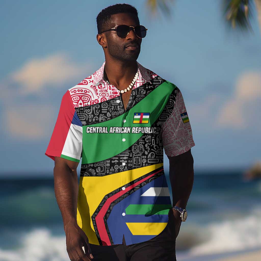 Central African Republic Hawaiian Shirt Multicolor Tribal Design - African Pride
