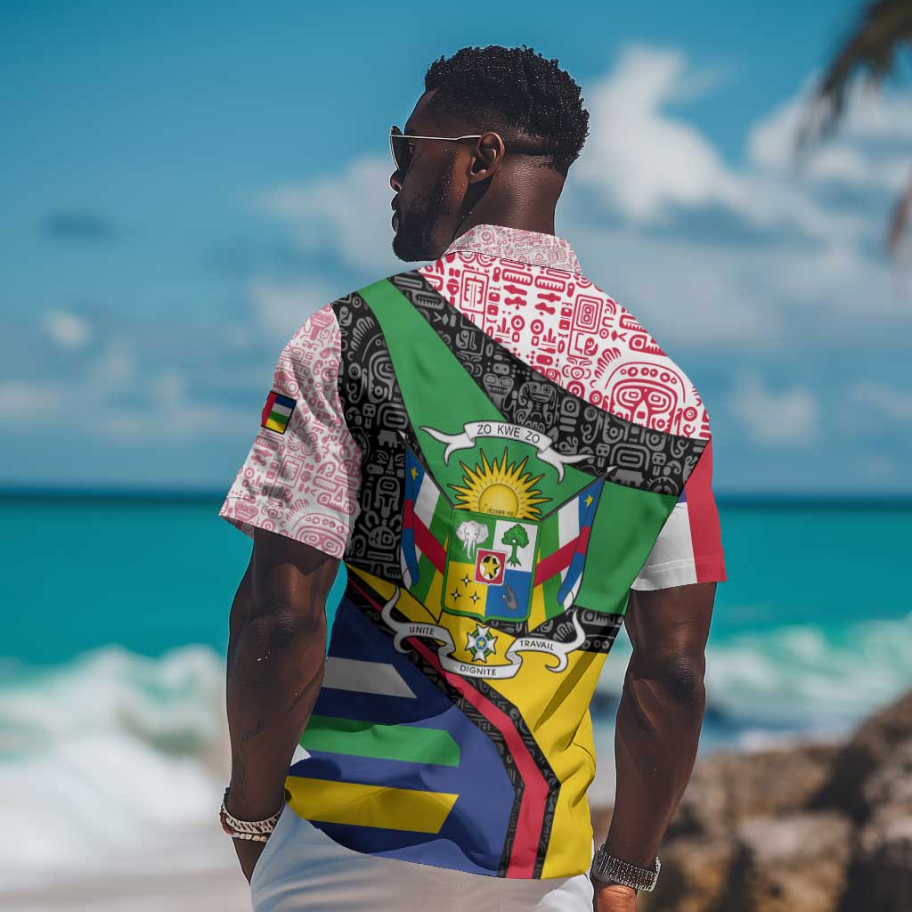 Central African Republic Hawaiian Shirt Multicolor Tribal Design - African Pride