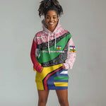 Central African Republic Hoodie Dress Multicolor Tribal Design - African Pride