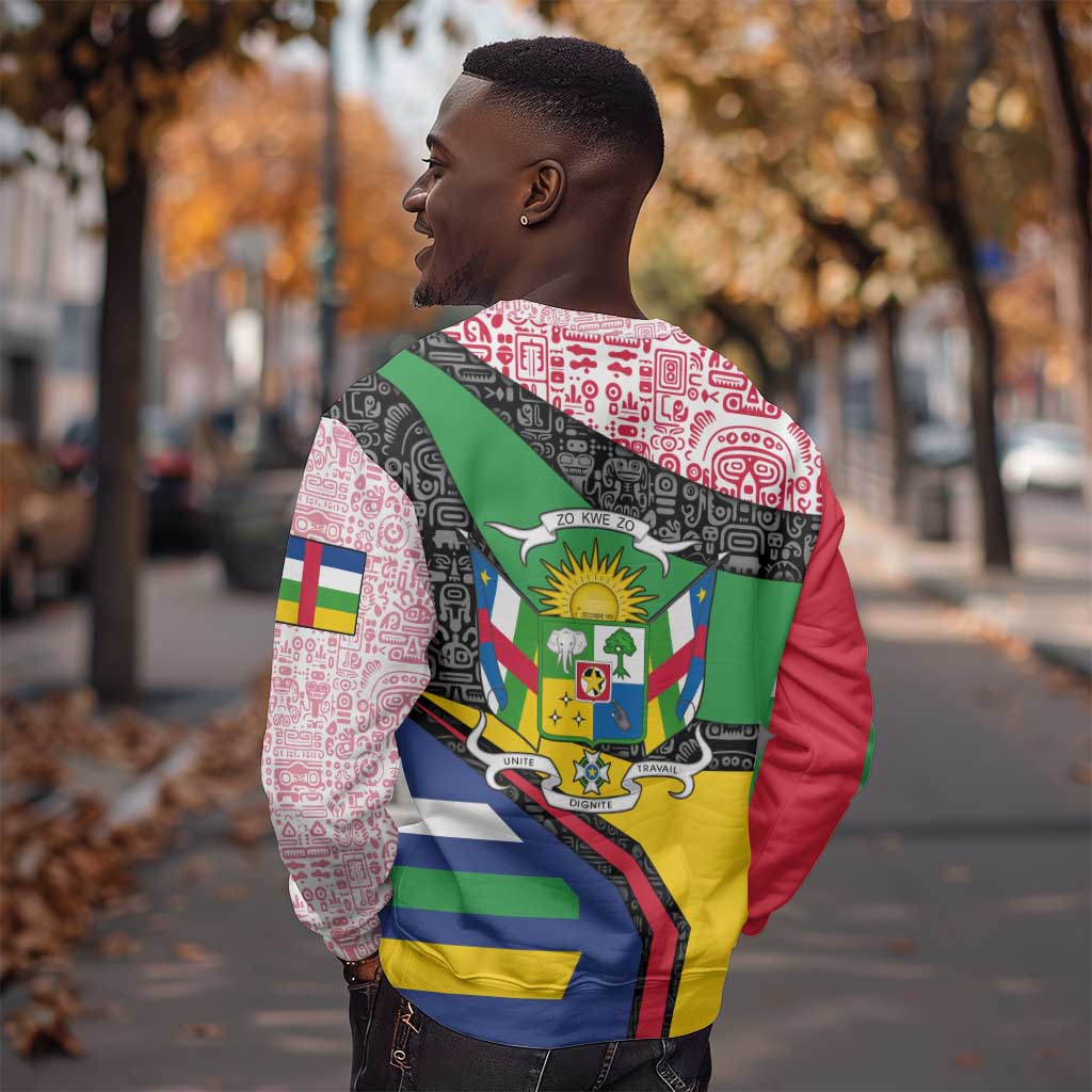 Central African Republic Sweatshirt Multicolor Tribal Design - African Pride