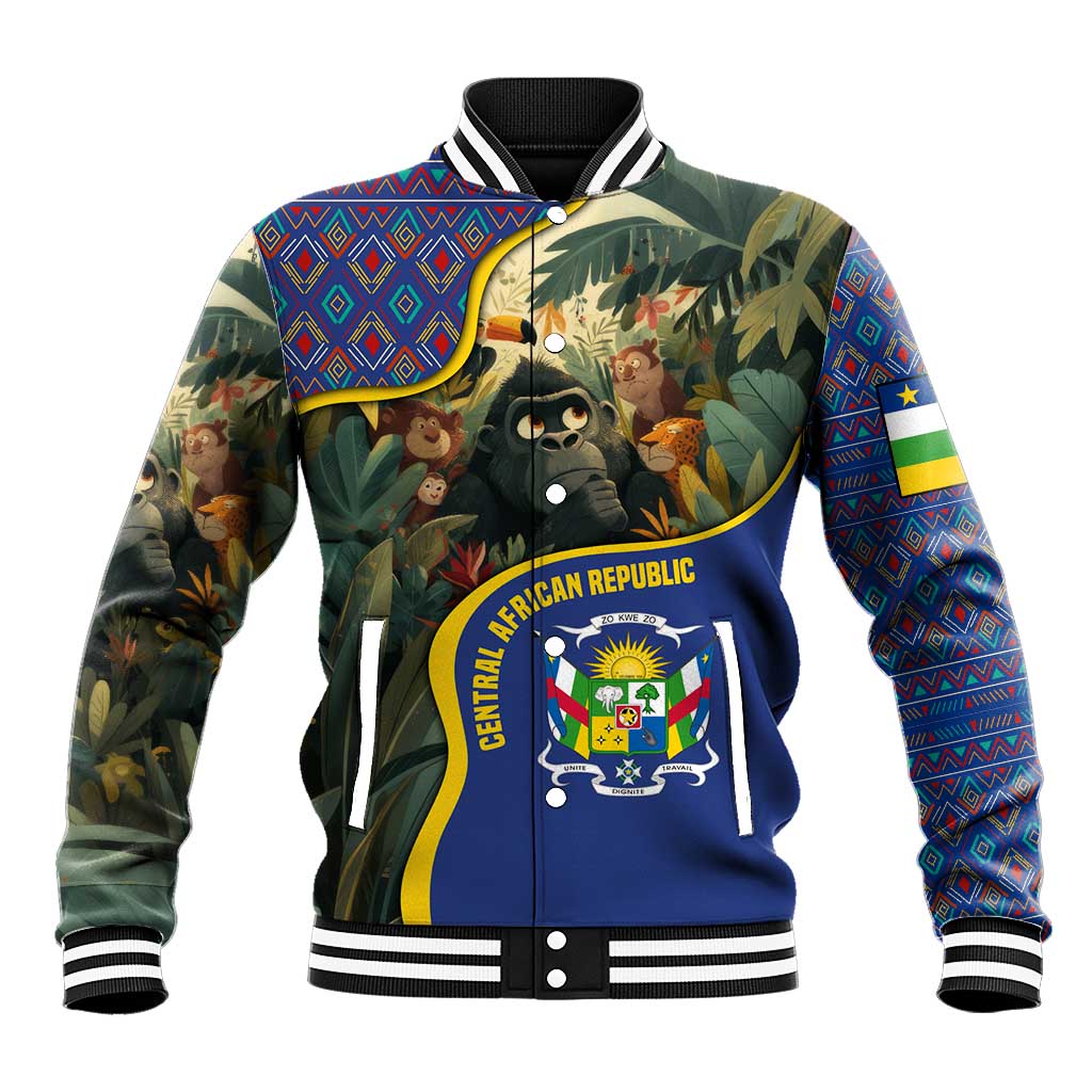 Central African Republic Baseball Jacket Jungle Animal - African Pride