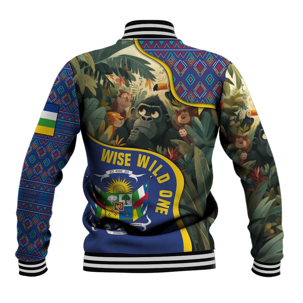 Central African Republic Baseball Jacket Jungle Animal - African Pride