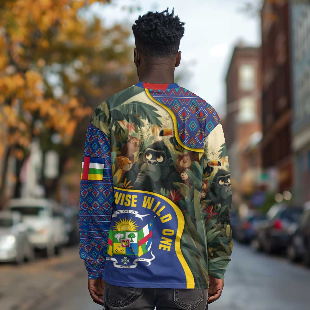 Central African Republic Long Sleeve Shirt Jungle Animal - African Pride