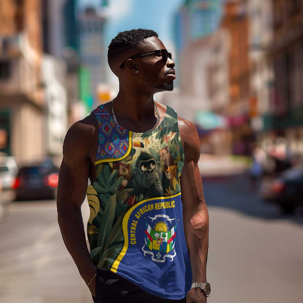 Central African Republic Men Tank Top Jungle Animal - African Pride