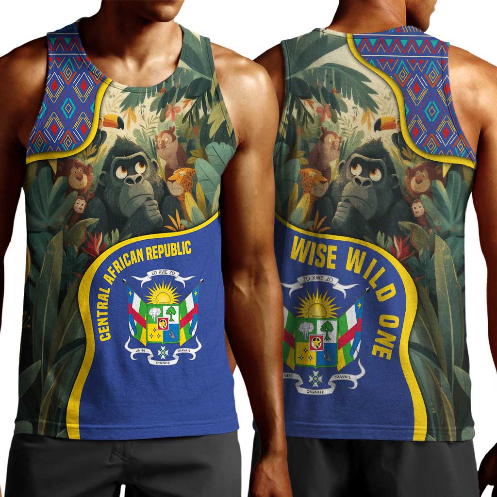 Central African Republic Men Tank Top Jungle Animal - African Pride
