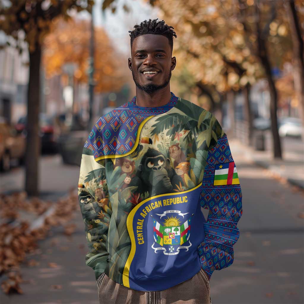 Central African Republic Sweatshirt Jungle Animal - African Pride