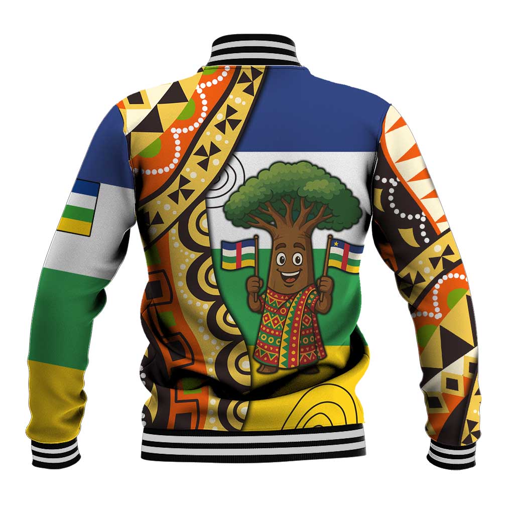 Central African Republic Baseball Jacket Baobab and Flag - African Pride