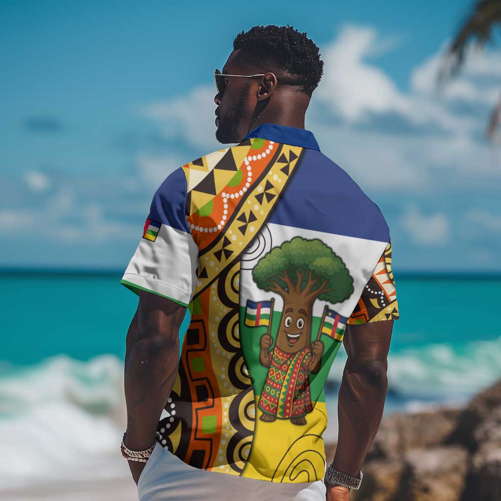 Central African Republic Hawaiian Shirt Baobab and Flag - African Pride
