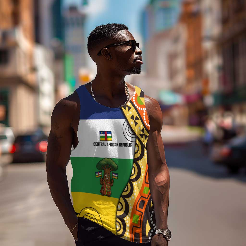 Central African Republic Men Tank Top Baobab and Flag - African Pride