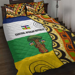 Central African Republic Quilt Bed Set Baobab and Flag - African Pride
